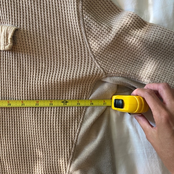 Oversized Waffle Button Up Dusty Pink & Beige - Picture 13 of 13